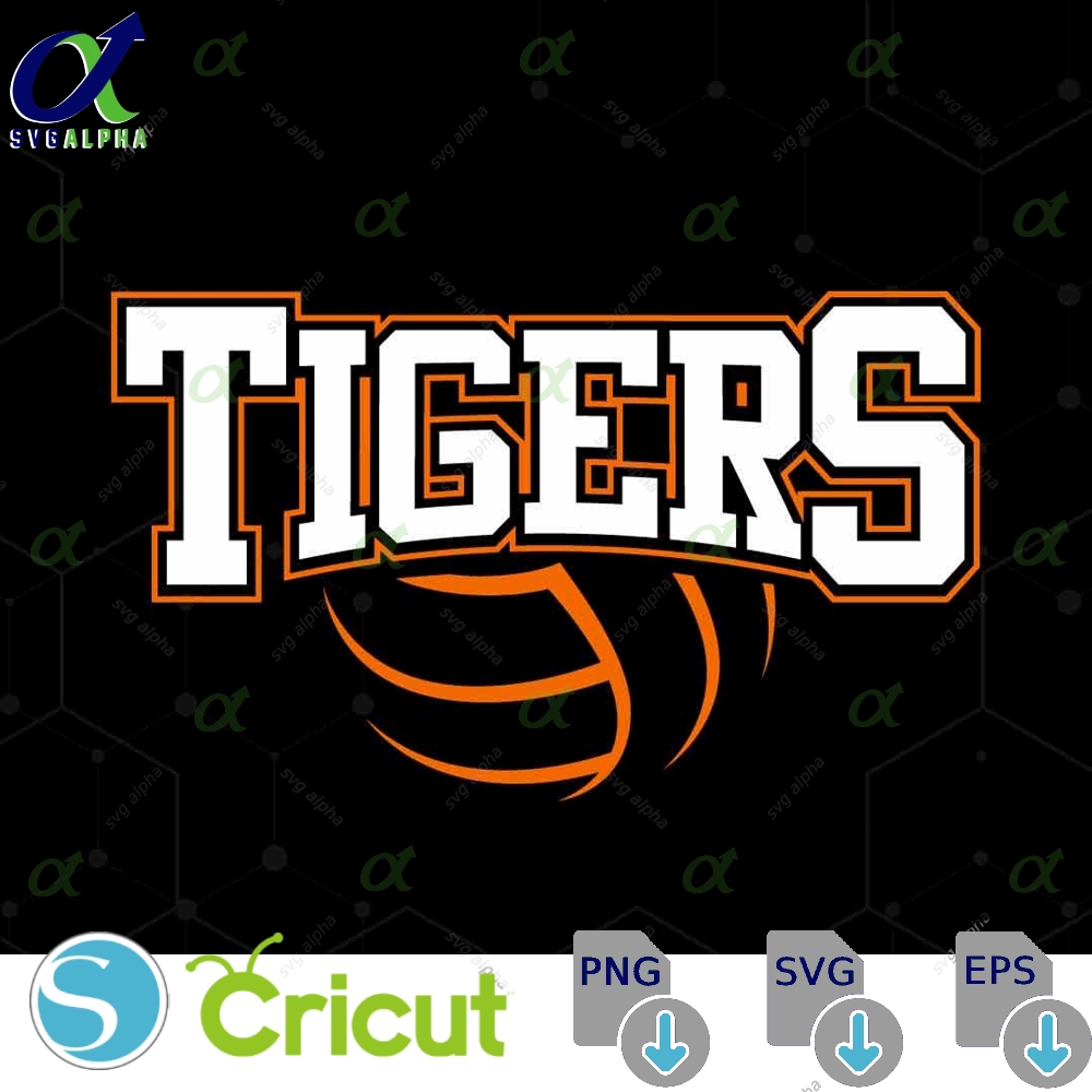Tigers Mascot Svg Png Tigers Volleyball Svg Varsity Tigers Shirt School Spirit Mascot Svg Volleyball Cheer Sublimation Football Mom